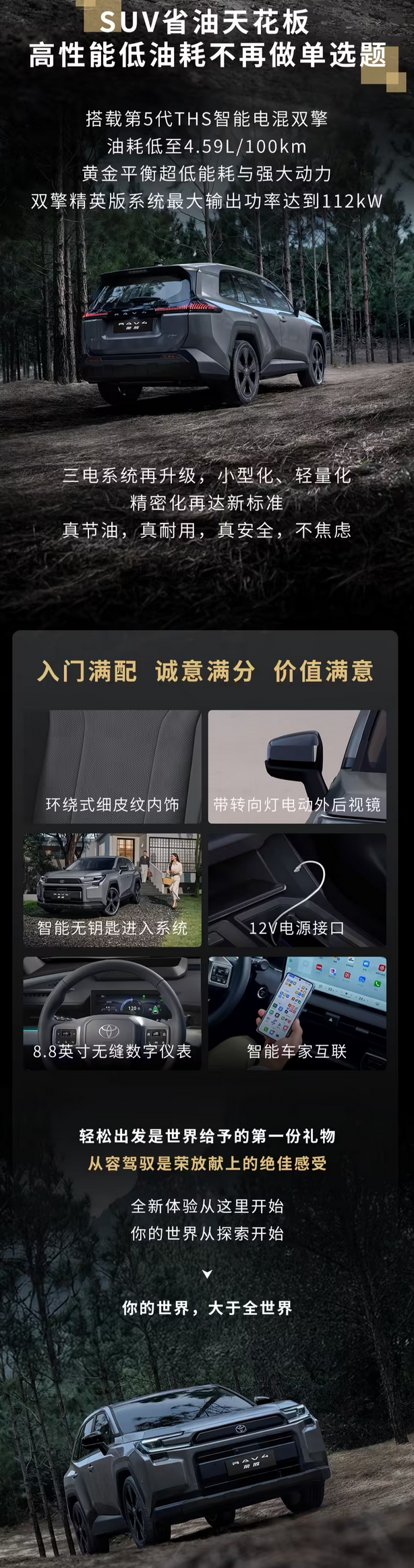 一汽丰田第六代荣放2.0L双擎精英版限时15.18万起 享多重权益